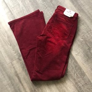 Idyllwind Rebel Boot Cut Maroon Corduroy Pants Flare Sz 6 Long Miranda Lambert